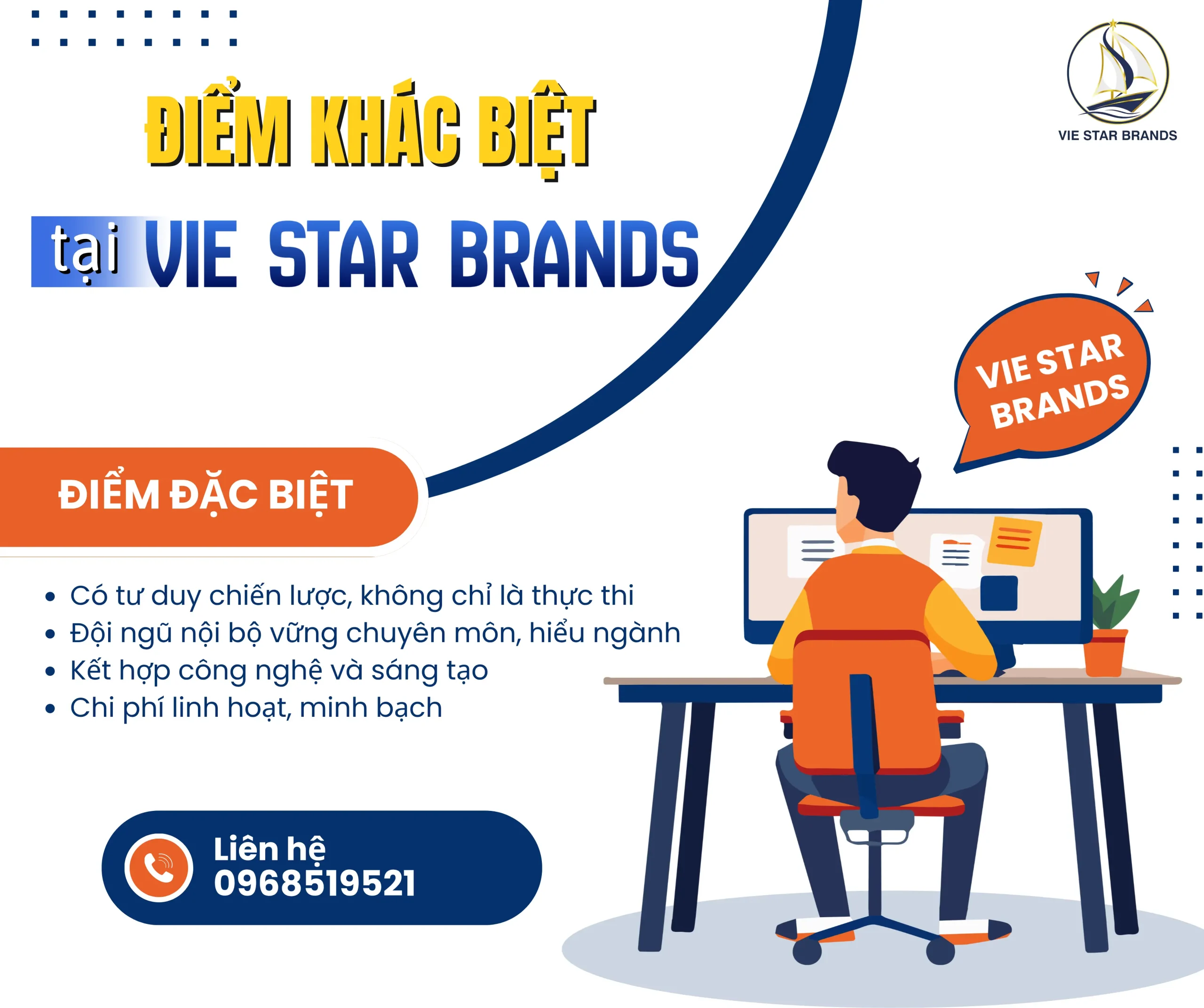 Điểm khác biệt của Vie Star Brand trong dịch vụ phòng marketing thuê ngoài giúp doanh nghiệp bứt phá doanh thu và tối ưu chi phí.