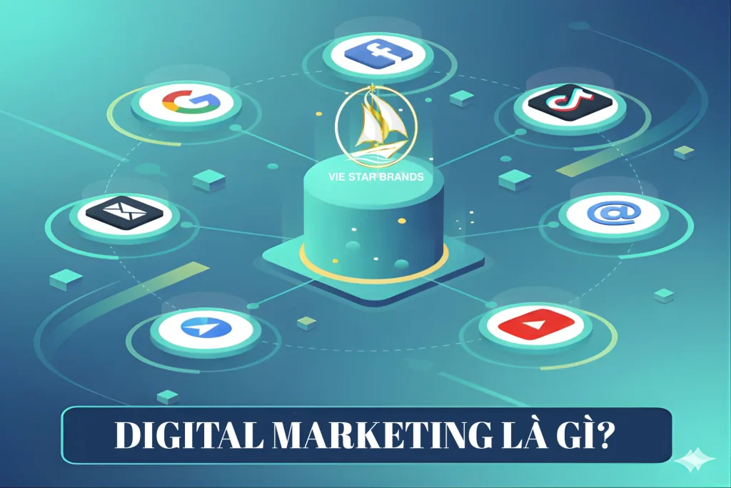 Khái niệm Digital Marketing và các kênh tiếp thị phổ biến như Google, Facebook, TikTok, YouTube