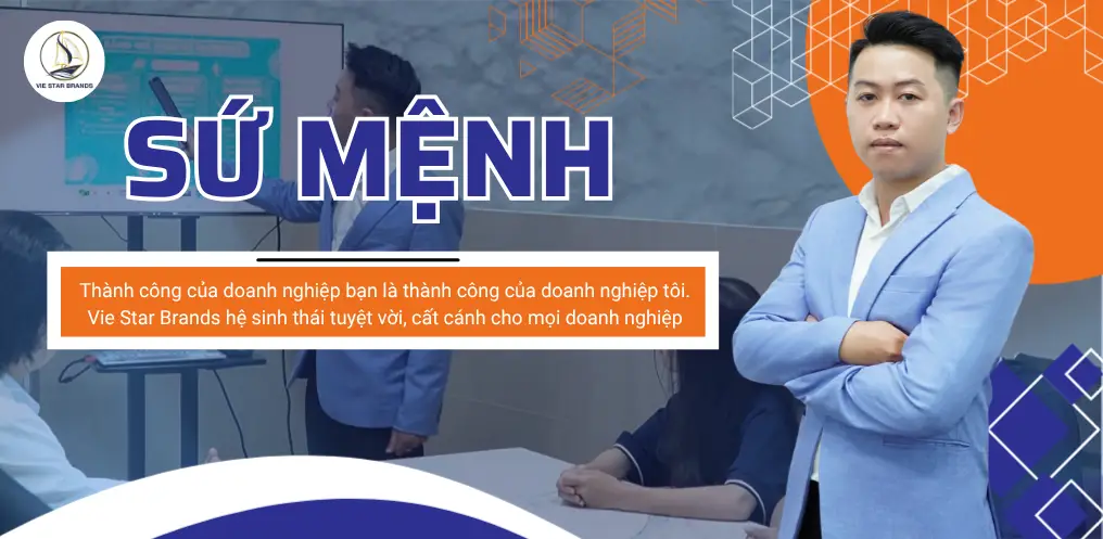 Sứ mệnh của Vie Star Brand – lấy thành công của doanh nghiệp làm mục tiêu phát triển, xây dựng hệ sinh thái marketing toàn diện giúp doanh nghiệp Việt cất cánh, bứt phá và vươn tầm quốc tế.