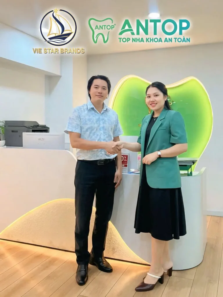 Hình ảnh đại diện Vie Star Brands bắt tay hợp tác cùng Nha khoa AnTop trong lĩnh vực marketing.